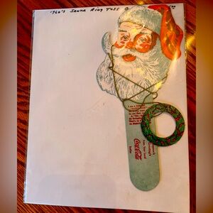 Vintage 1969s Coca Cola ring toss Santa